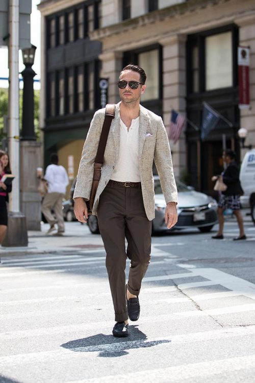 5 Ways To Wear a Brown Cotton Suit - He Spoke Style