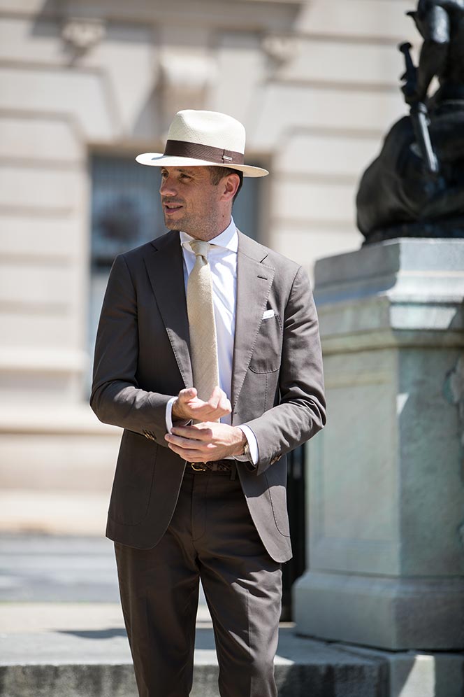 Dapper Summer: The Brown Cotton Suit - He Spoke Style