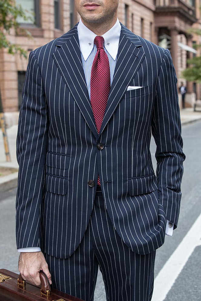 navy pinstripe suit style 2016