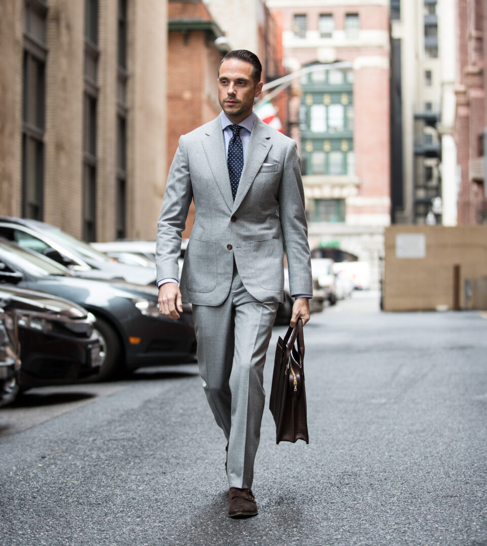Light Gray Flannel Suit | Recommended by He Spoke Style