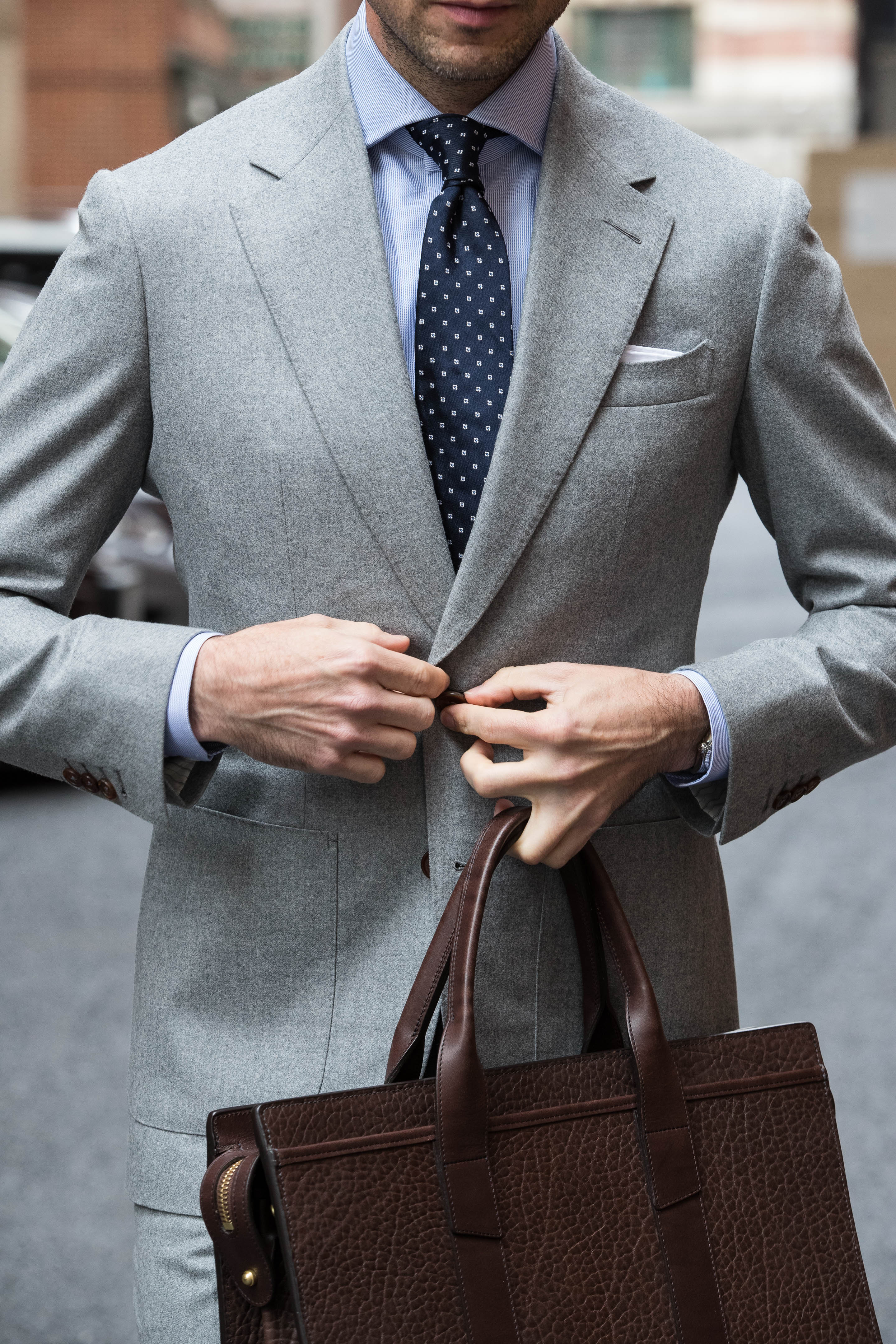 light-gray-flannel-business-suit-with-double-monks-outfit | He Spoke Style