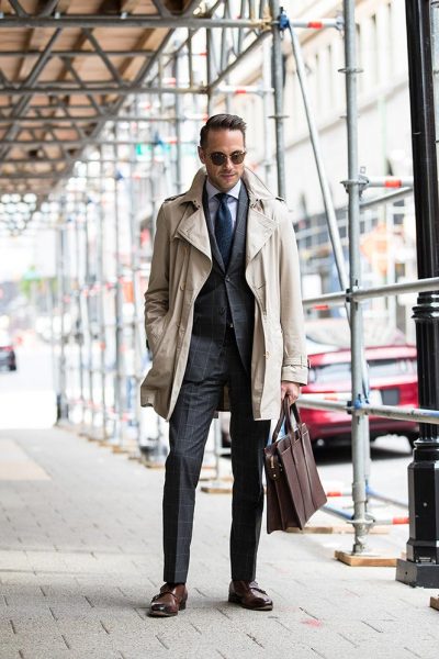 Transitional Outerwear: The 3/4 Length Trench Coat | He Spoke Style