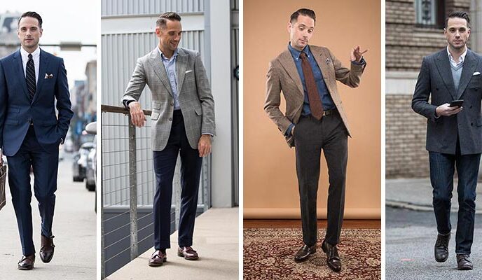 Tan Blazer with Black Silk Tie Outfits For Men In Their 30s (2 ideas &  outfits)