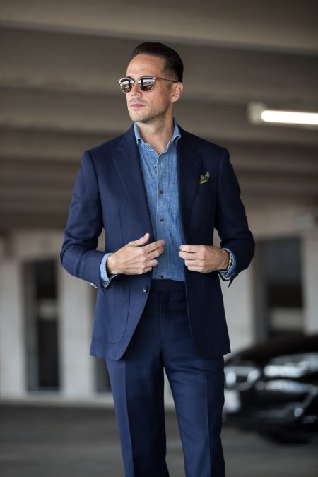 Want To Know How To Wear A Navy Suit Casually? | He Spoke Style