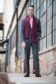 grey suit burgundy combinations