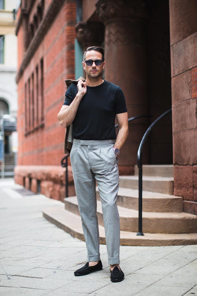 casual dress pants outfit