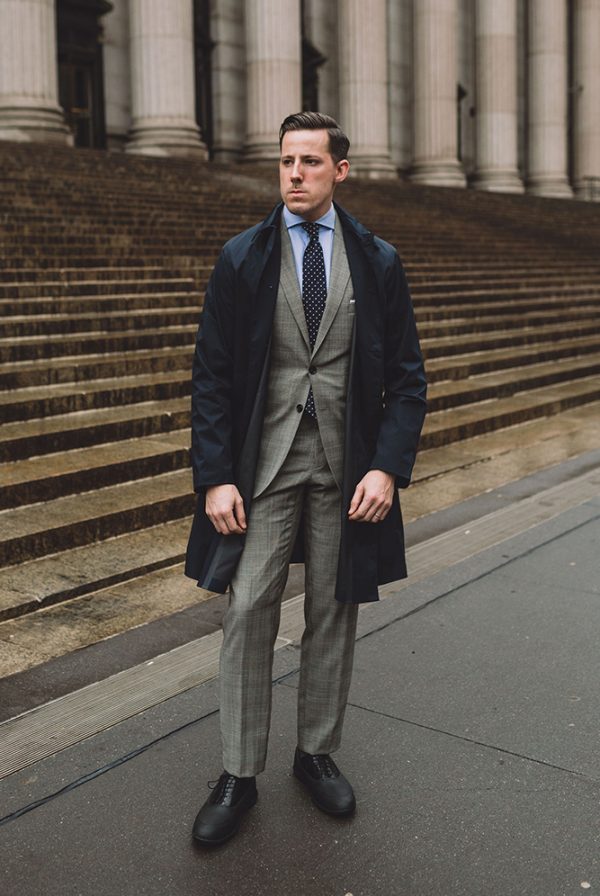 The Versitile Navy Raincoat - He Spoke Style