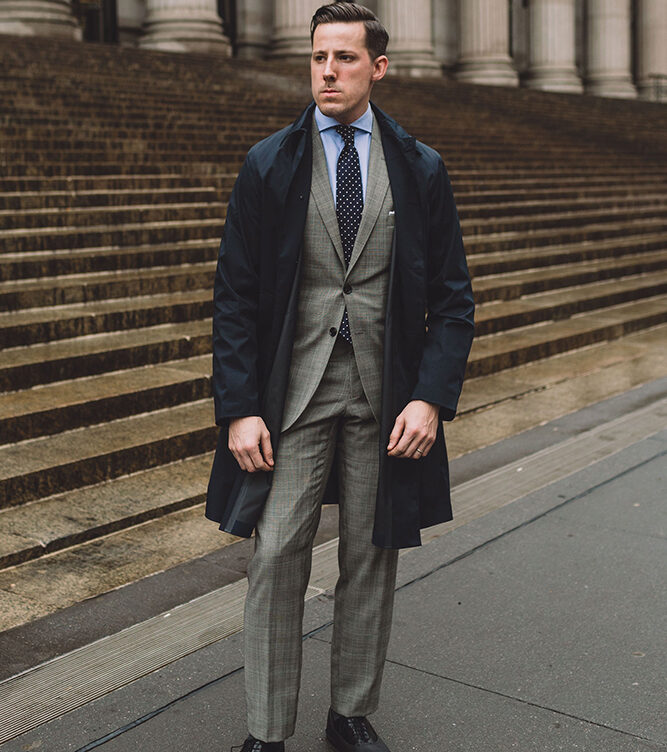 The Versitile Navy Raincoat - He Spoke Style