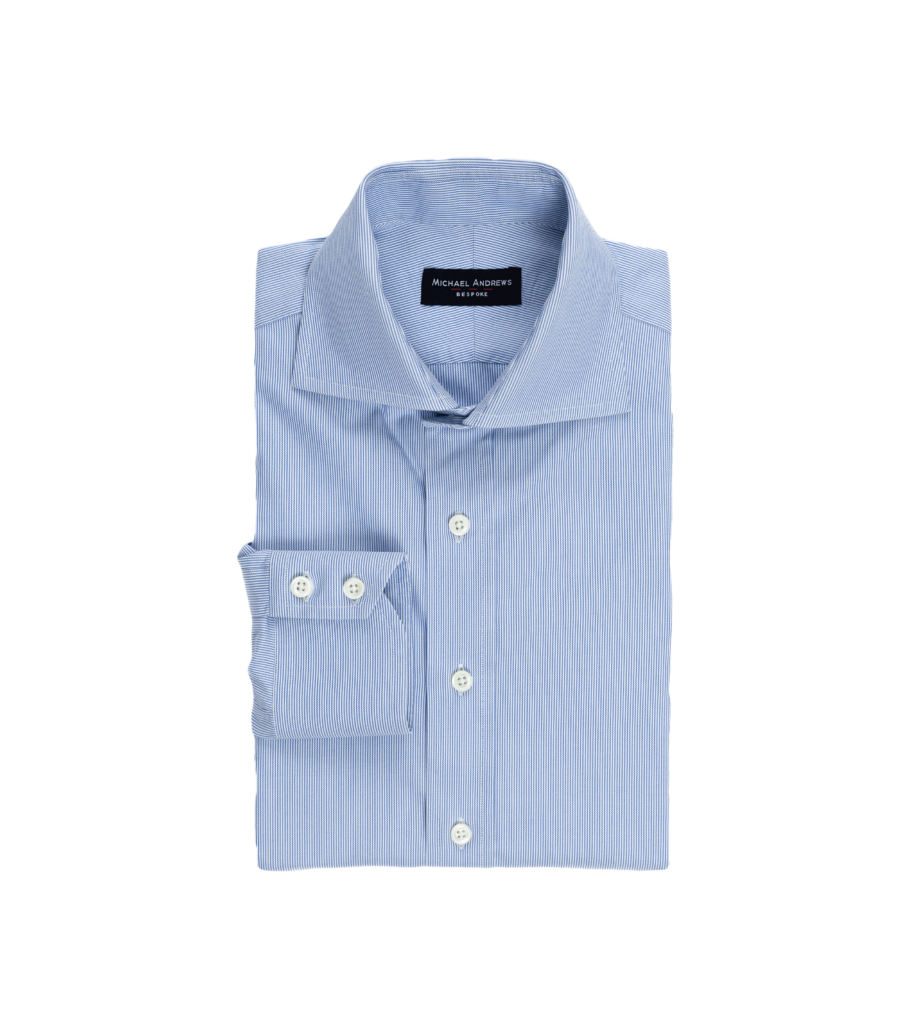 Blue Micro-Stripe Dress Shirt | He Spoke Style