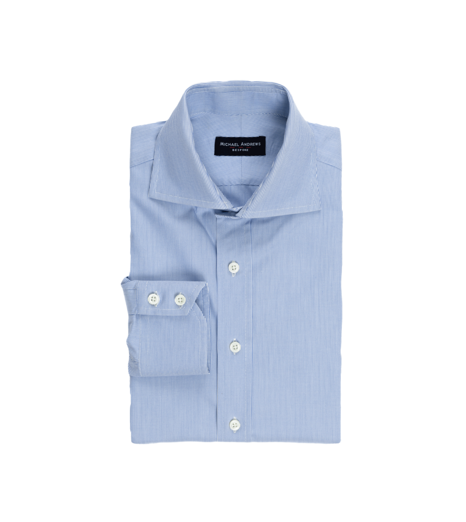 Blue Micro Stripe Dress Shirt - He Spoke Style Shop