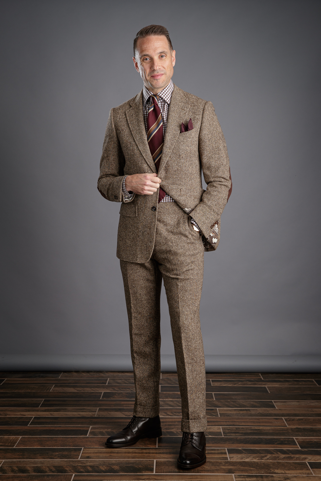 Brown Donegal Tweed Suit - He Spoke Style