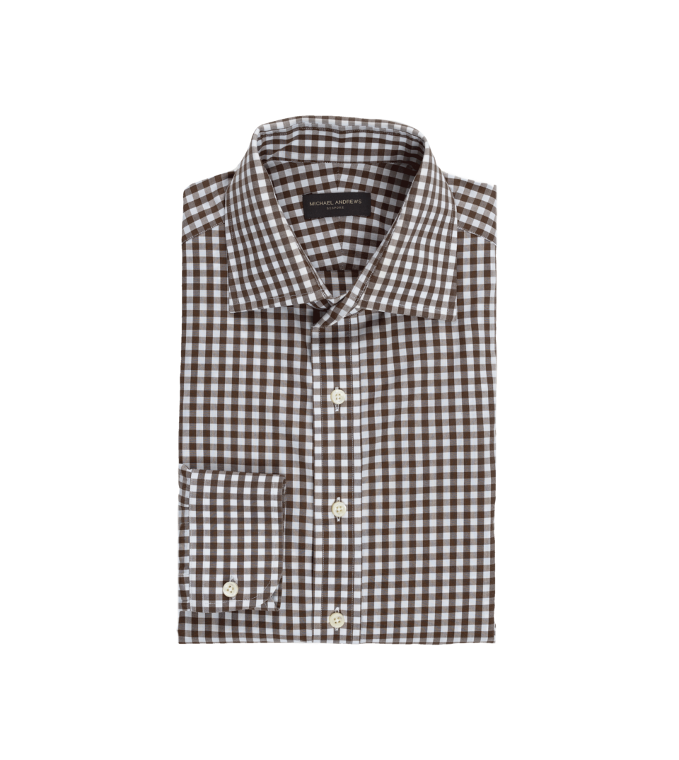 Brown Gingham Dress Shirt - He Spoke Style Shop