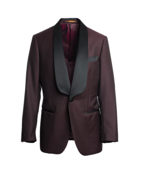 Burgundy Tuxedo Dinner Jacket – Custom Fit by He Spoke Style