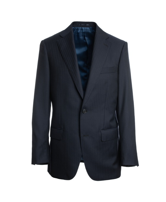 Athletic Fit Stretch Suit - Knit Blue Chalk Stripe