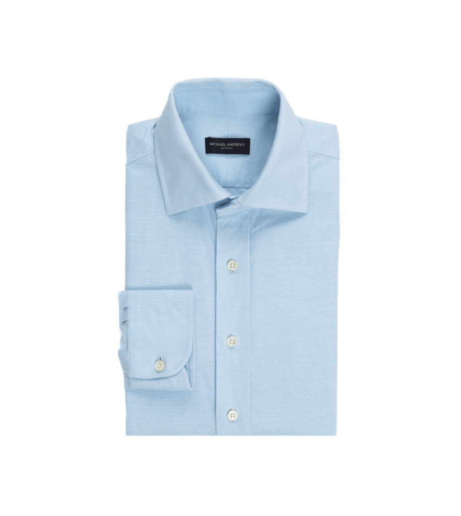 Ice Blue Oxford Cloth Dress Shirt | He Spoke Style