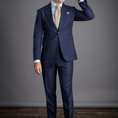 Essential Navy Blue Hopsack Suit - He Spoke Style Shop