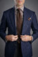Men's Navy Sport Coat in Breathable Hopsack Fabric – Timeless & Versatile