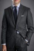 Charcoal Grey Flannel Suit | He Spoke Style