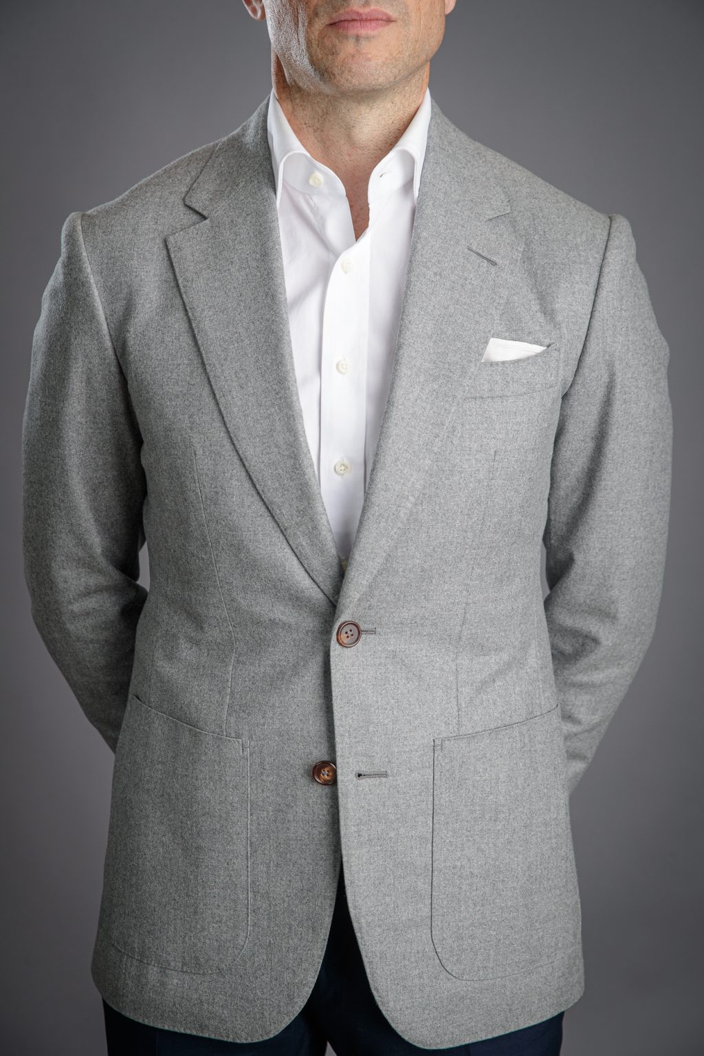 Light Grey Flannel Sport Coat He Spoke Style Shop