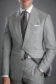 Model Wearing Light Gray Flannel Suit – Elegant and Refined Design