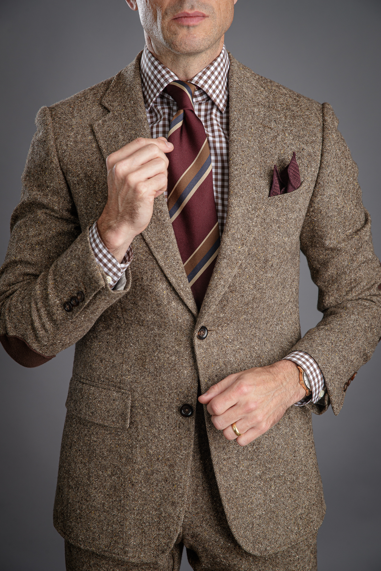 Brown Donegal Tweed Suit - He Spoke Style