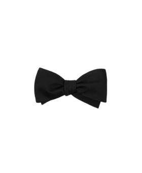 Black Silk Grosgrain Bow Tie - He Spoke Style Shop