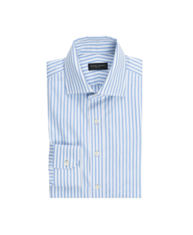 Light Blue Stripe Dress Shirt - He Spoke Style Shop