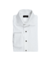 White Plisse Front Tuxedo Shirt - He Spoke Style Shop