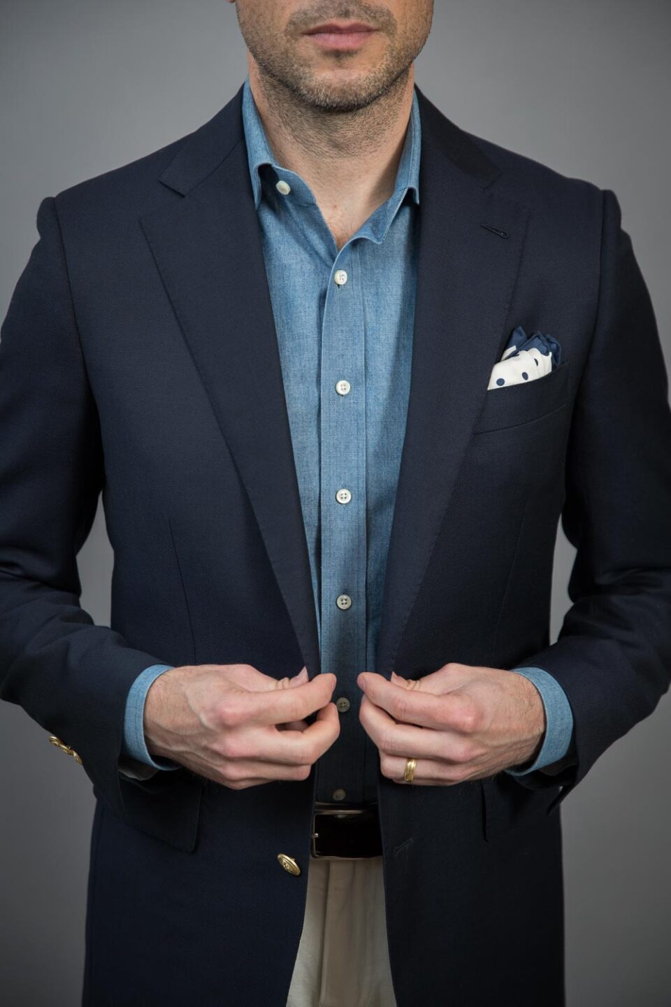 The Navy Blazer With Brass Buttons