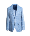 Azure Blue Herringbone Linen Sport Coat – Custom Fit by He Spoke Style