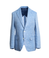 Azure Blue Herringbone Linen Sport Coat | He Spoke Style