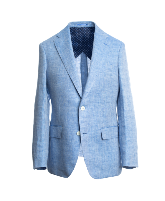 Stylish Mens Fashion: Blue Blazer, Checked Shirt, and Brown Tie