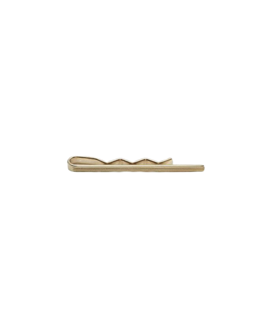 Etched Yellow Gold Tie Bar | He Spoke Style