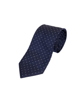 Blue with white dot silk-necktie