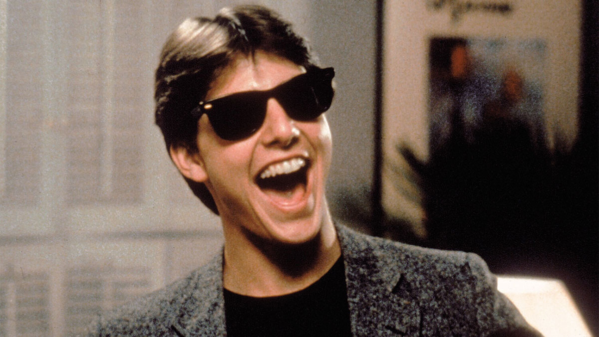 Tom Cruise wearing Ray-Ban Wayfarers in Risky Business