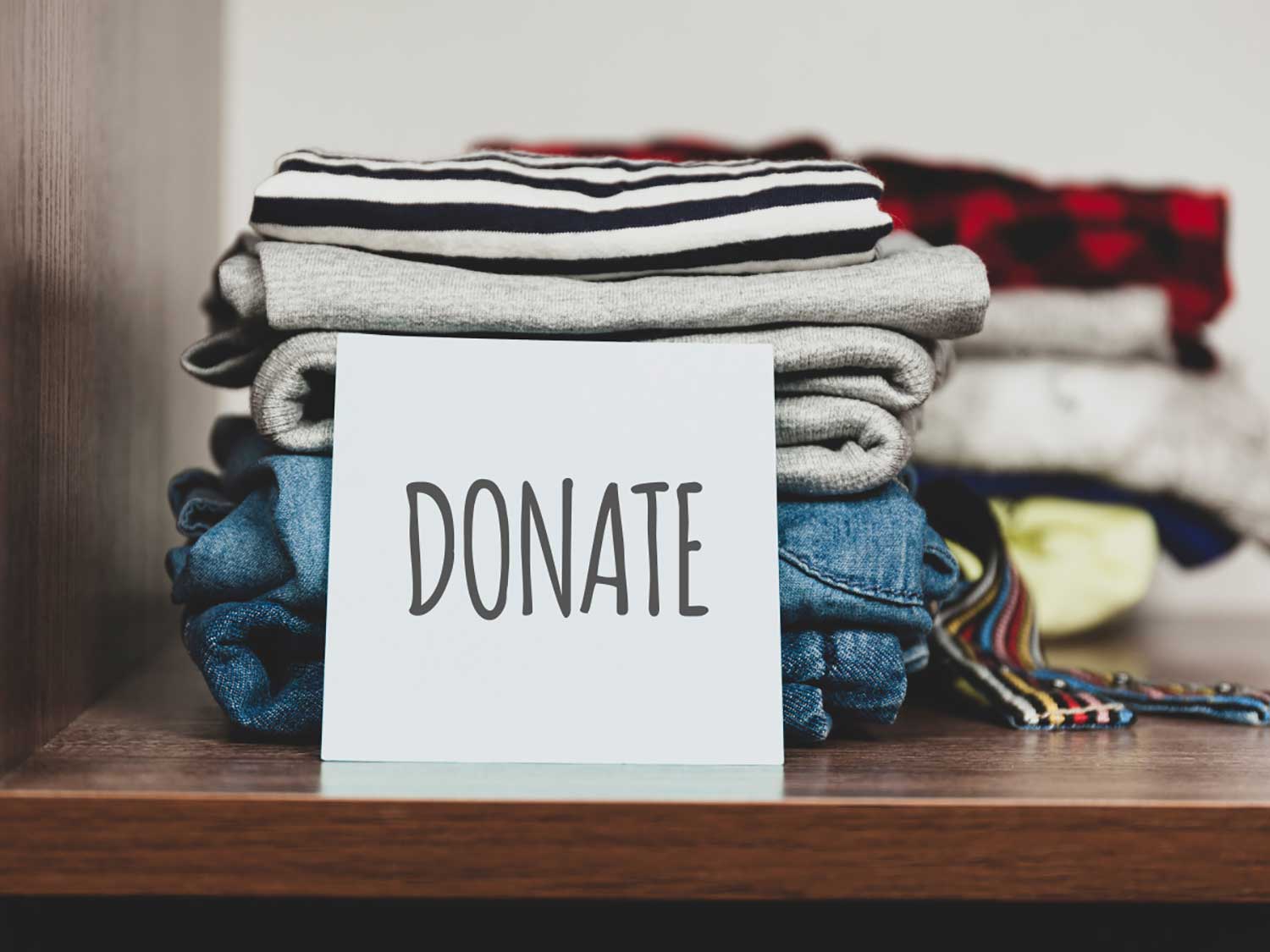Donating unused clothing is great way to build a sustainable wardrobe