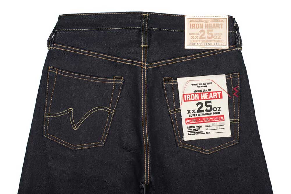 Jeans label showing denim weight