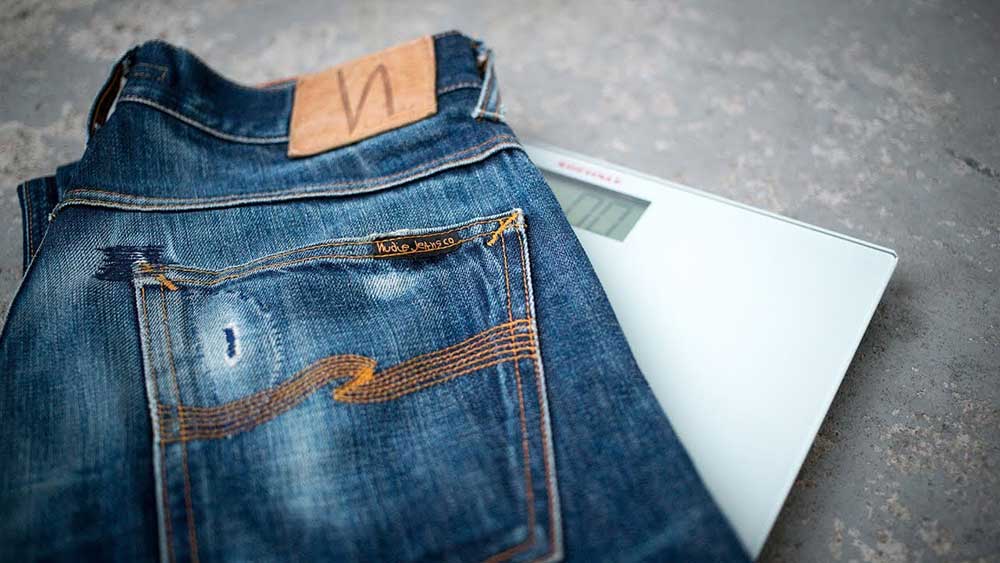 Wallet mark in back pocket of jeans