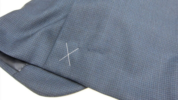 suit vent tack stitching
