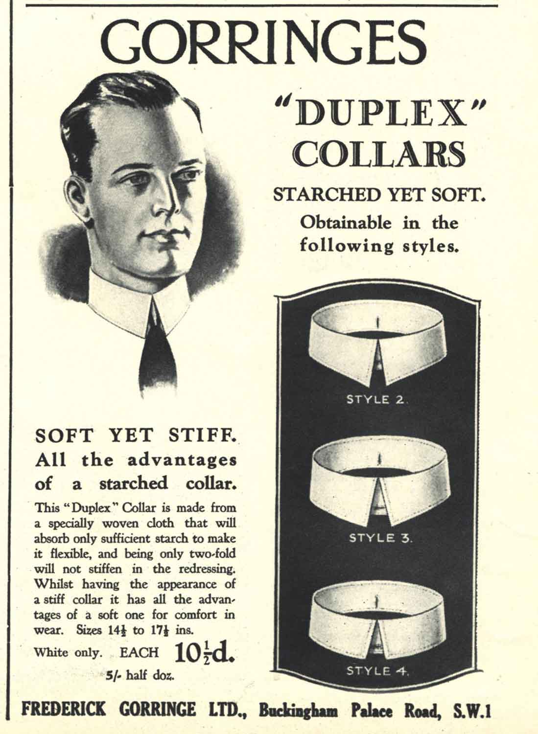 A 1920s ad for detachable collars