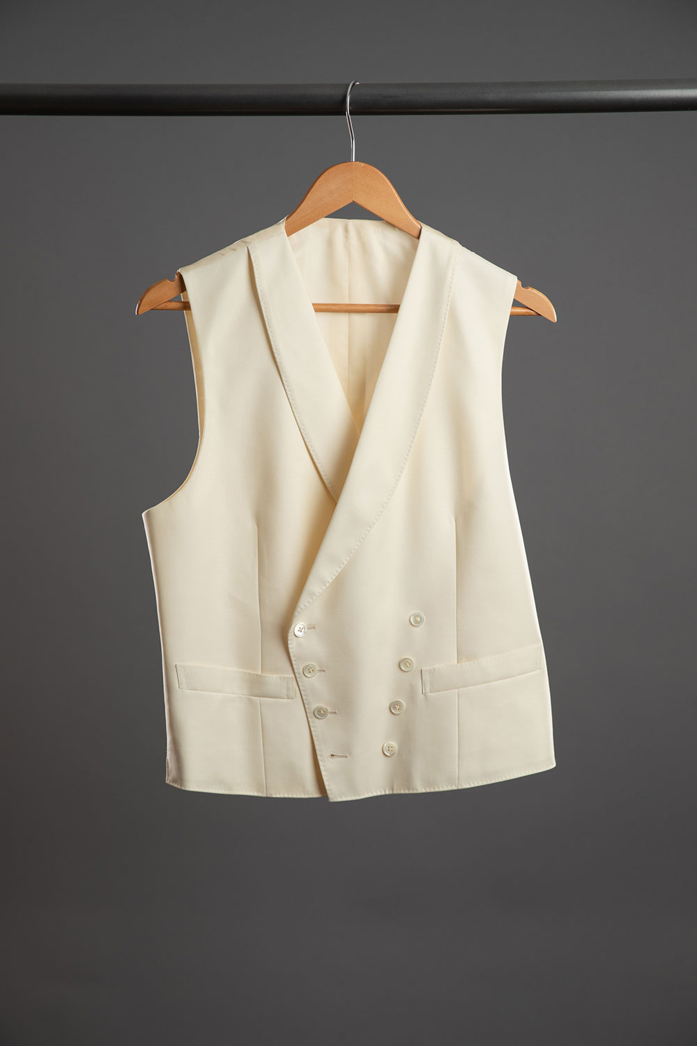 ivory double breasted waistcoat