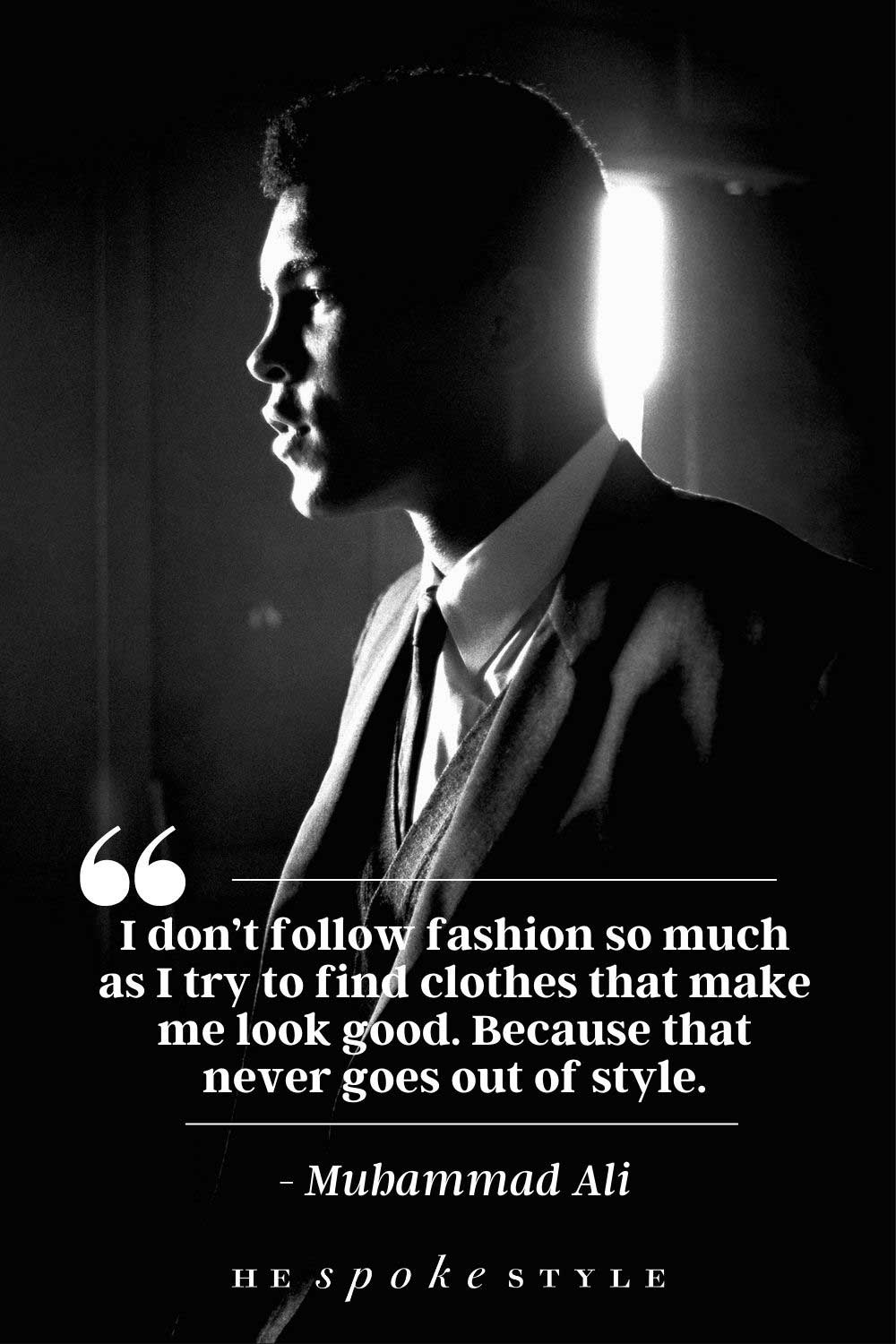 Muhammad Ali fashion quote