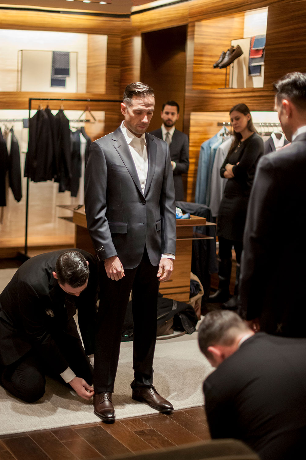 Treat yourself to a custom suit for a truly personal touch to your wedding attire.