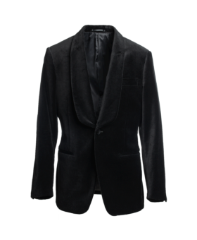 Black Velvet Shawl Collar Dinner Jacket – Custom Fit by He Spoke Style