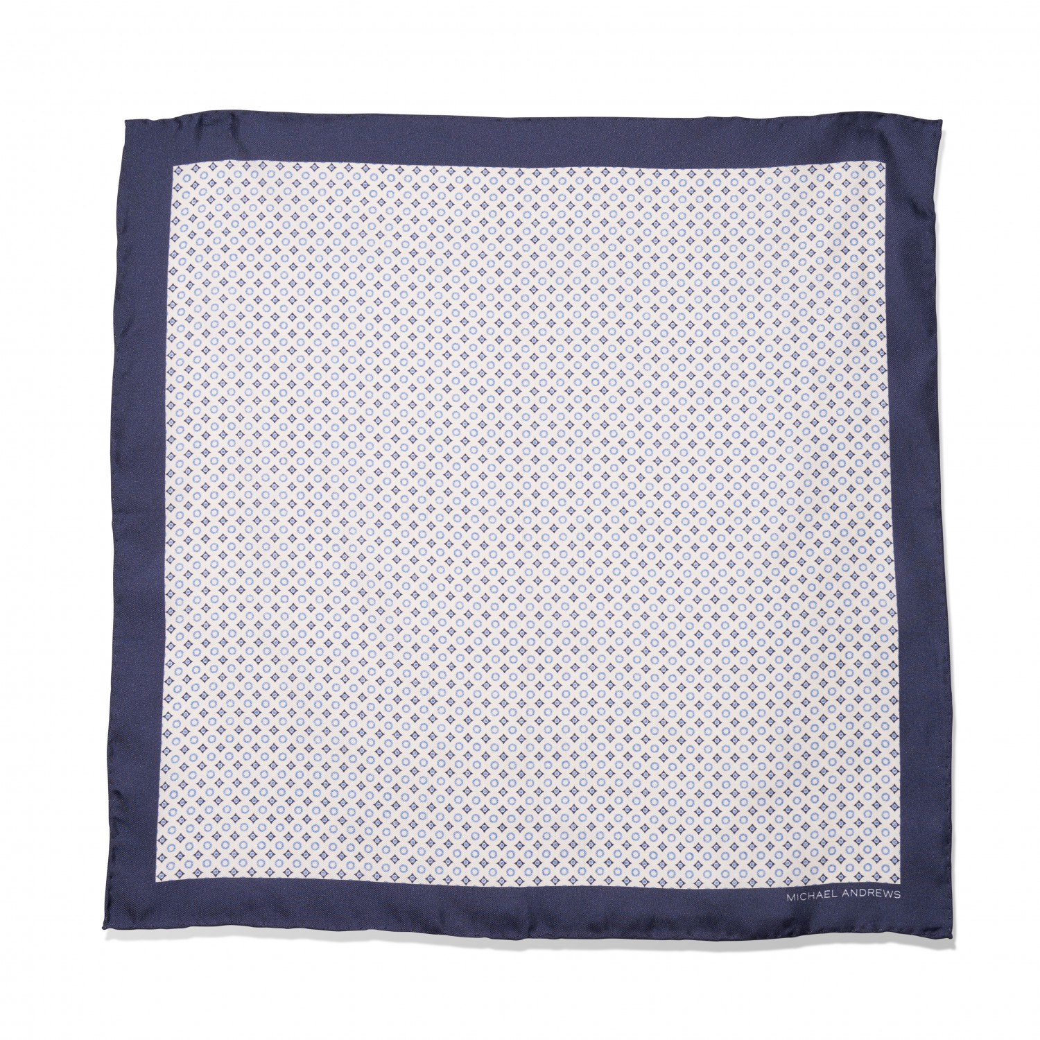 Navy & Blue Geometric Pocket Square - He Spoke Style