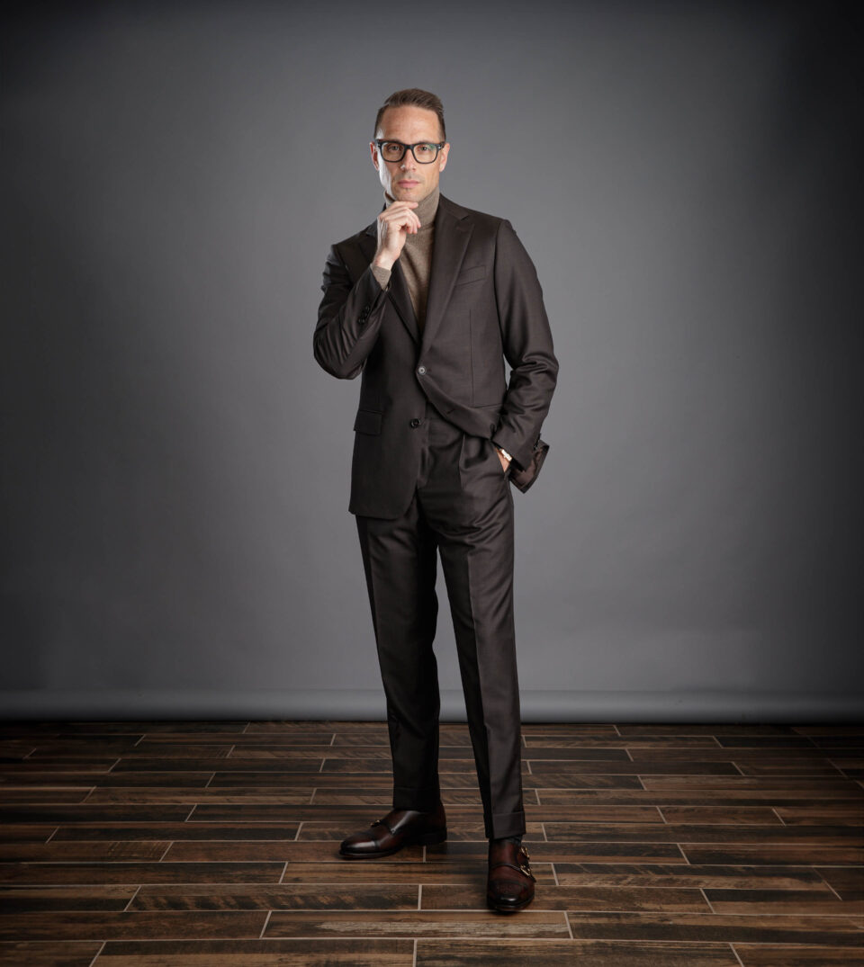 Brown Sharkskin Suit | Recommended by He Spoke Style