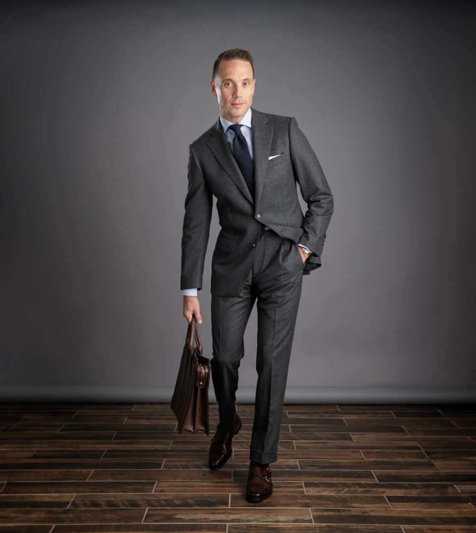 Charcoal Gray Flannel Suit | He Spoke Style