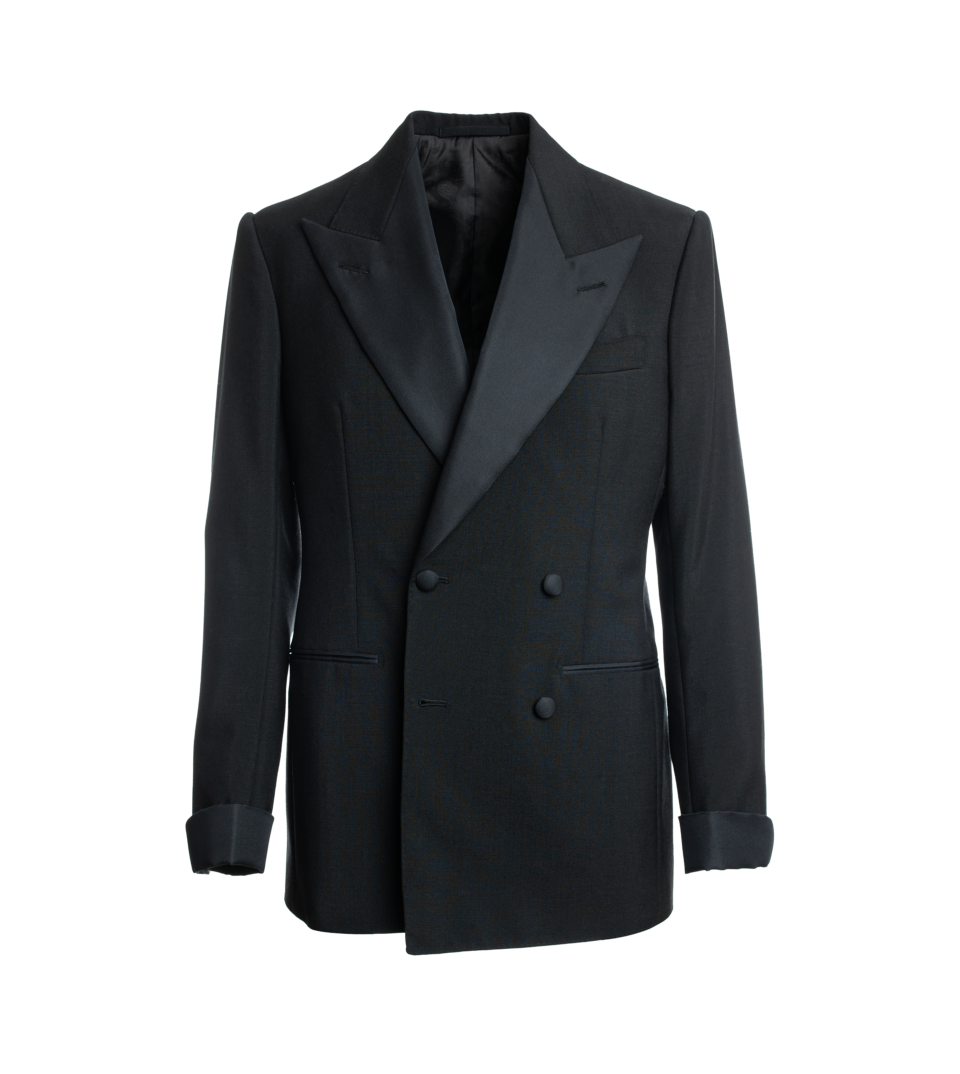 Bespoke Dormeiul Tonik Mohair Double-Breasted Tuxedo Jacket - He Spoke Style Shop