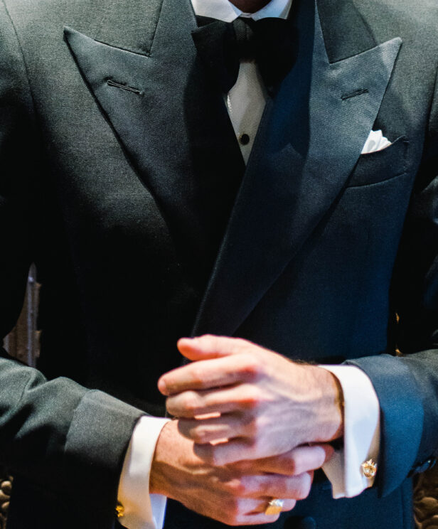 Double Rrl Tux Black Double-Breasted Tuxedo with Belgian Shoes | He Spoke Style