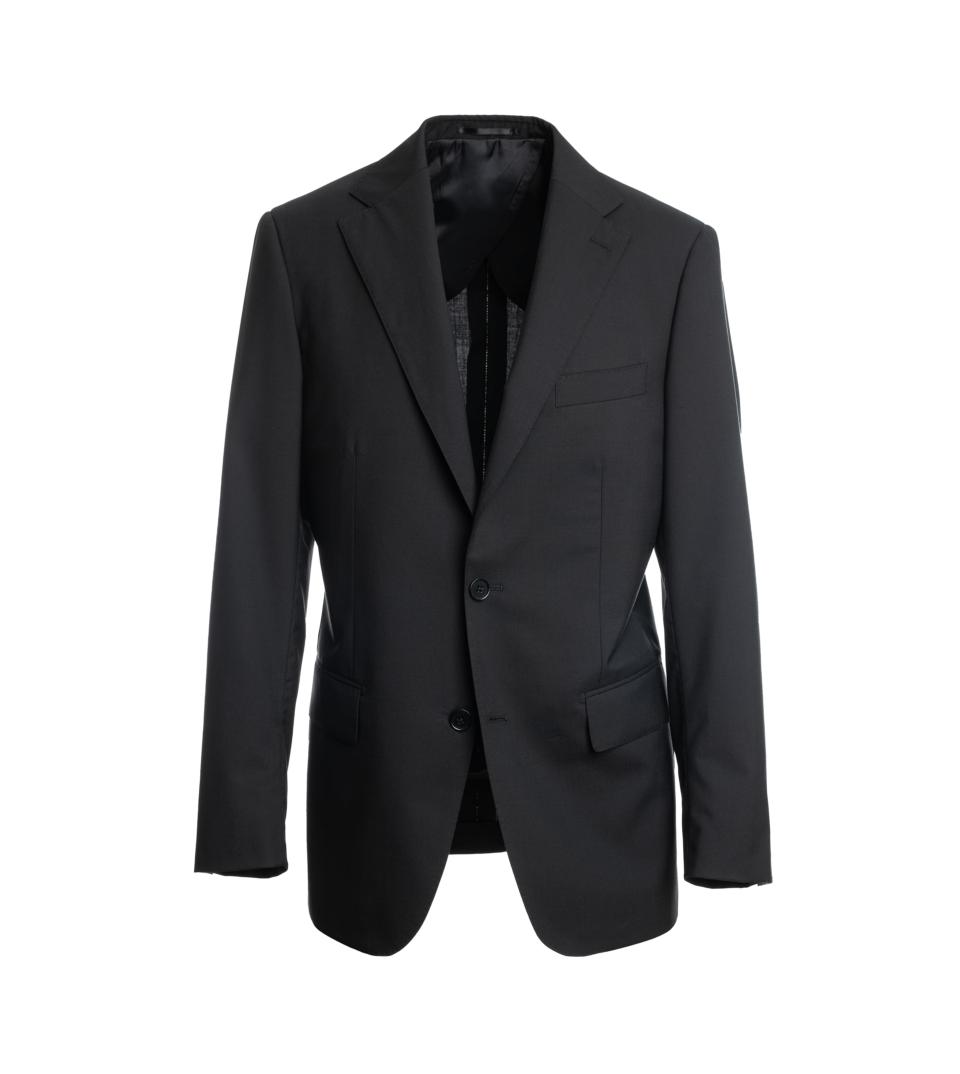 Black Rustic Tropical Wool Suit | He Spoke Style